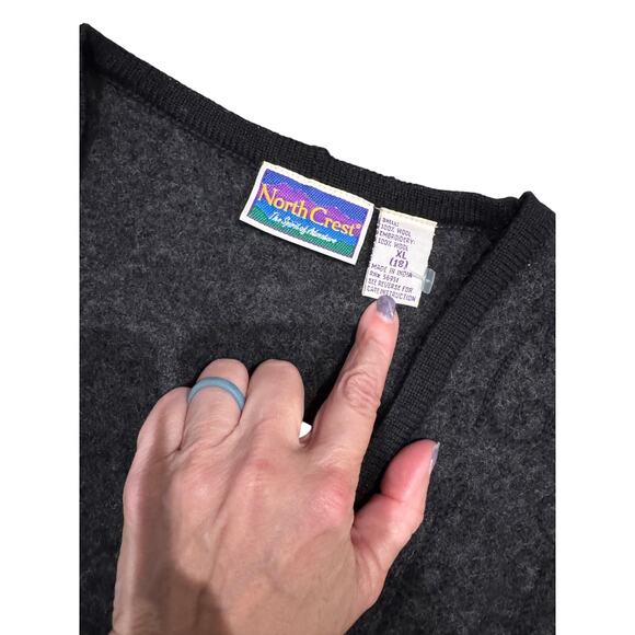 Vintage 1980's North Crest The Spirit of Adventure Wool Vest Size XL QUICK SHIP - Picture 2 of 2